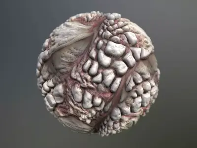 Material Skin Monster 1 Seamless PBR Texture Texture