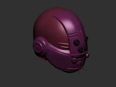 helmet high poly sculpt 3d printable ver 7 3D model 3D model 84