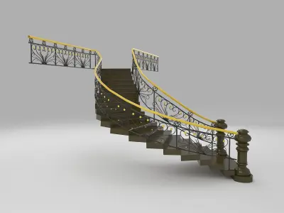 stairs staircase 3D model buy