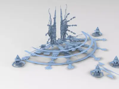 Grand Nile Utopia Temple city half 1  Low-poly 3D model