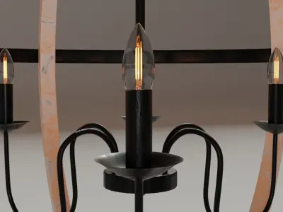 Pendant light candle holder  3D model