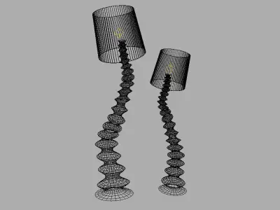 Drunk floor lamps 3D model