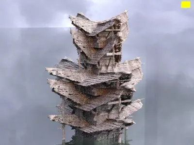 Thatched Pirate 3 3D model