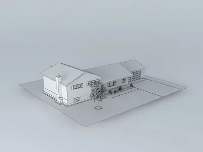 Split Level House Free 3D model