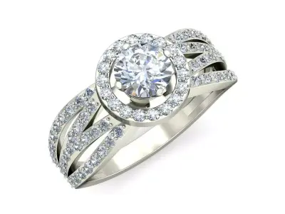Women Ring  Render 3dm STL OBJ FBX Details 3D print model 70