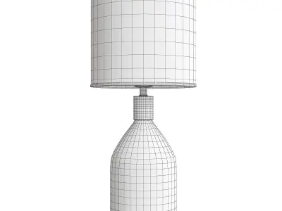 Yolanda Glass Linen Shade Table Lamp Low-poly 3D model