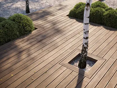 Dark oak decking texture 3D model