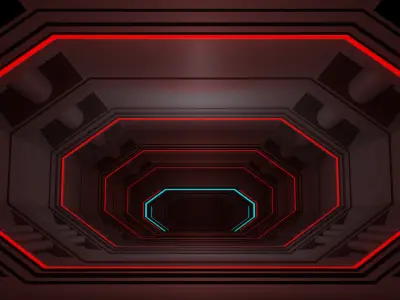 Sci Fi Interior 3D model 22