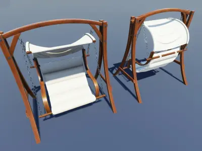 Outdoor Patio Furniture Low-poly 3D model
