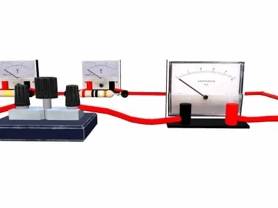 Electric Circuit Low-poly 3D model