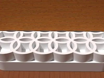 A circle themed doorstop 3D print model