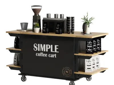 Espresso cart set 2 3D model