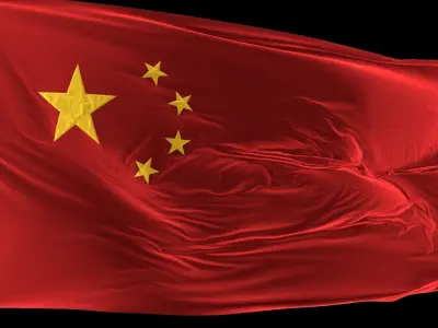 China flag 3D model