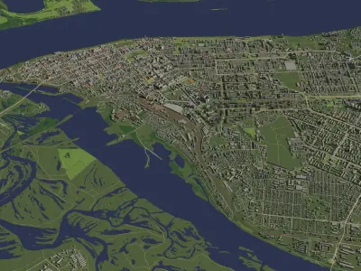 Samara Russia - city and urban 3D model