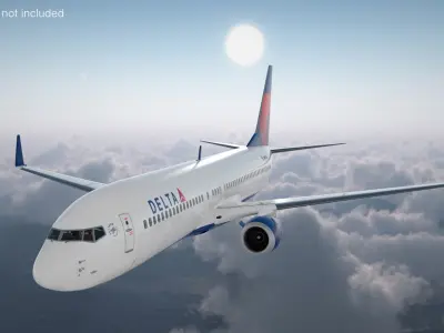  Delta Air Lines Boeing 737-900 with Interior Rigged 