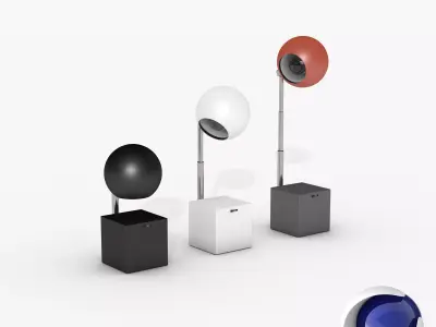 Lightolier Lytegem desk lamp for Cinema 4d Low-poly 3D model