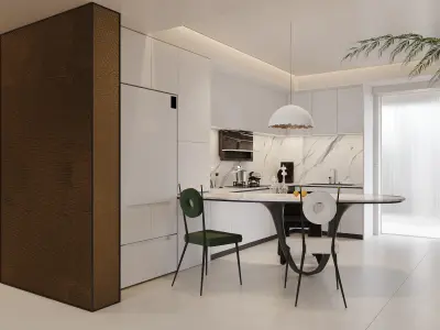 3D model of interior design for French style apartments 3D model