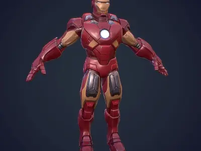 IronMan 3D LowPoly Game Model Low-poly 3D model