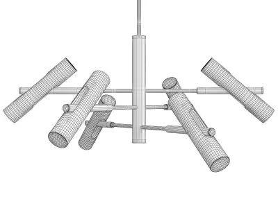 Rainer Chandelier white Low-poly 3D model