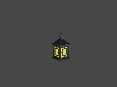 Lantern Low-poly 3D model 4
