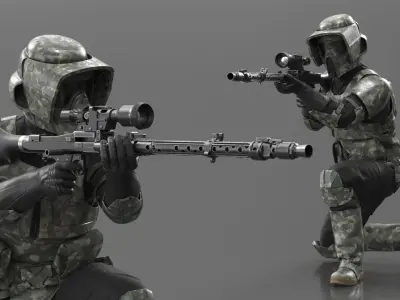  Star Wars Tactical Marksman in Camouflage Shooting 