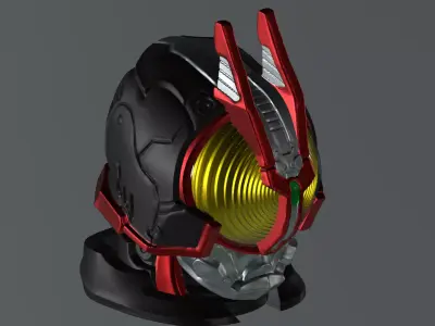 Sic Kamen Rider Faiz helmet 3D model