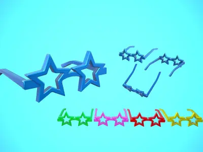 GLASSES 02 - CARTOON STYLIZED Low-poly 3D model