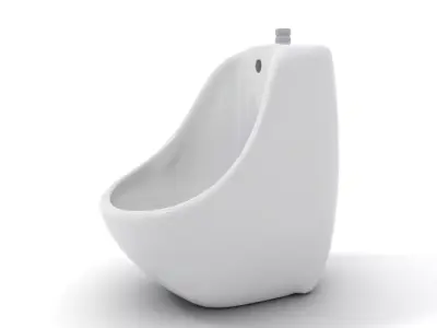 Modern White Urinal model pack Low-poly 3D model