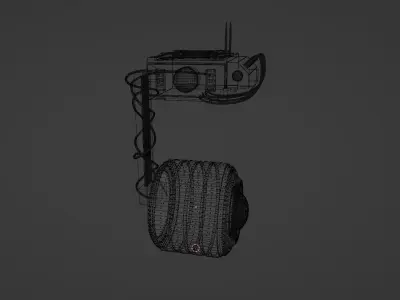 Futuristic robot-projector 3D model