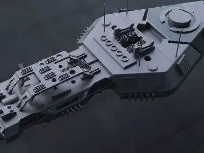 spaceship scifi spacecraft alien planet transporter  3D model