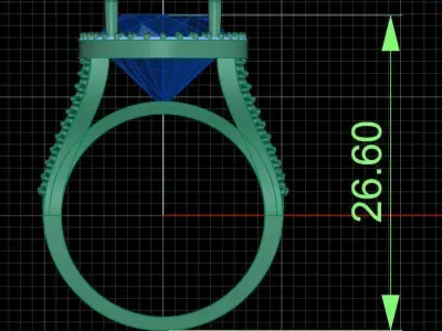Jewelry ring 411 3D print model