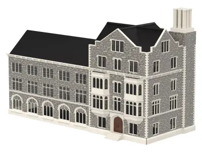 Old brick house 3 from New York 3D model