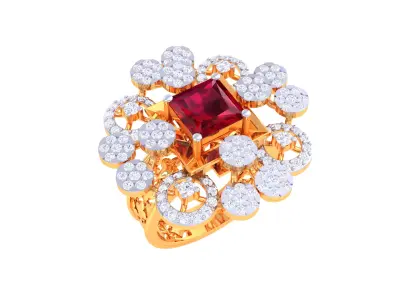  Women Ring MTL 3dm STL OBJ FBX Details 3D print model 64