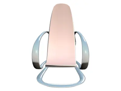 Curvy Chair Low-poly 3D model