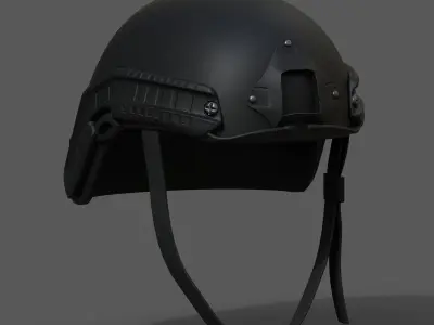 Helmet scifi military combat 3d model low poly futuristic  Low-poly 3D model buy