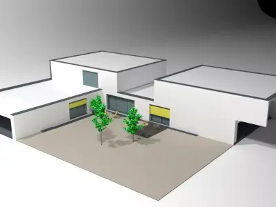 Villa S modern house 3D model