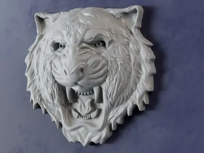 STL models for 3D printing and CNC Tiger 3D print model