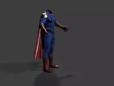 Homelander The Boys low-poly 3d model Low-poly 3D model