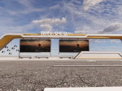 Bus Stop Collections -B10 3D model