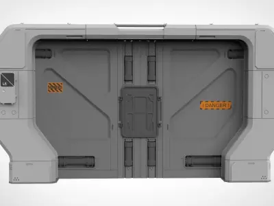 sci fi door 20 3D model