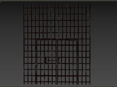 Medieval Door Low-poly 3D model