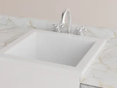 Kitchen Countertop 3D Model Free 3D model