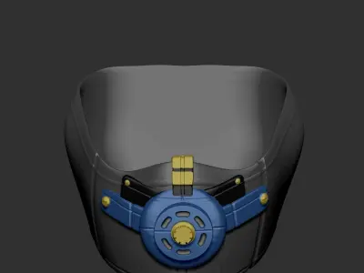 gas mask helmet scifi high poly sculpt ver 3 3d printable  3D model