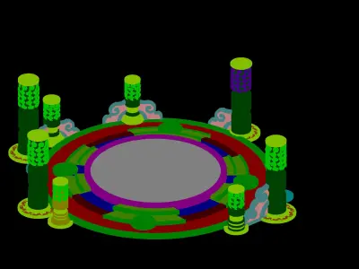Game Building - Xinshoucun platform 011 3D model