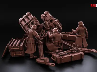 Multi Missile Launcher - Death Division - Field artillery 3D print model