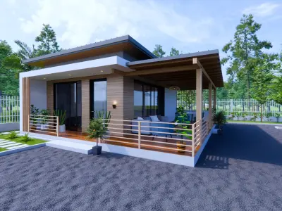 Small House - Tiny House Plan 3D model