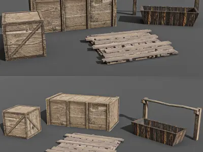 WESTERN CITY KITBASH 3D Model Pack