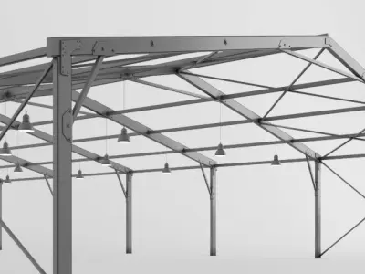 Large Tent structure 3D model