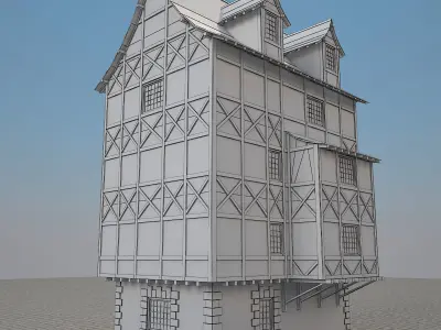 Medieval House 6 3D model