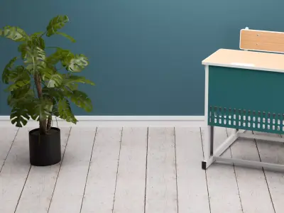 Desk and Bench Free 3D model